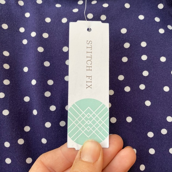 Market & Spruce • NWT Kali Scalloped Knit Polka Dot Mini Skirt Size Large - Picture 8 of 15